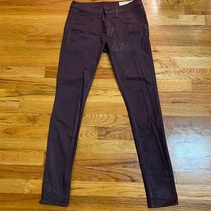 Coated purple Rag & Bone jeans